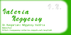 valeria negyessy business card