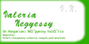valeria negyessy business card